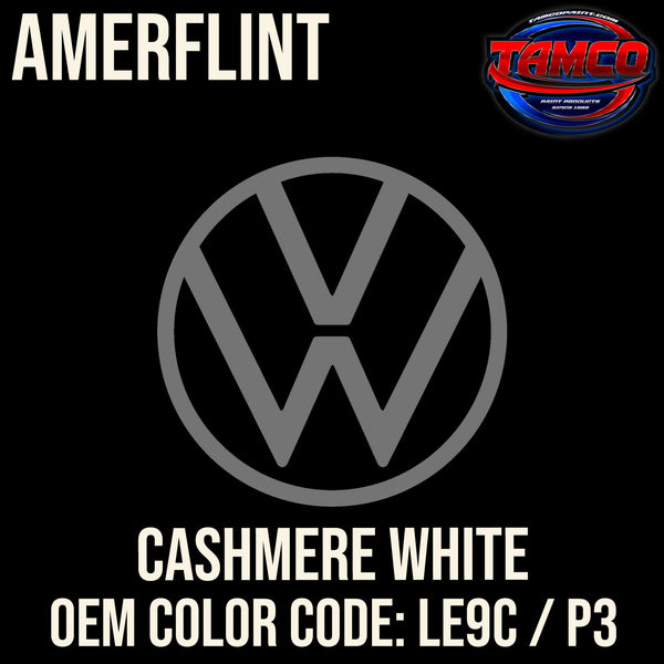 Tamco Paint Volkswagen Cashmere White Code LE9C / P3 OEM OEM Amerflint II Series Single Stage