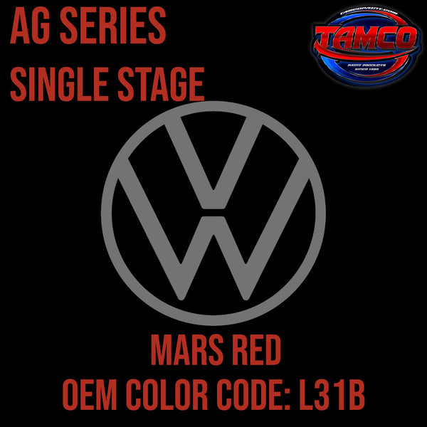 Tamco Paint Volkswagen Mars Red Code L31B  OEM AG Series Single Stage
