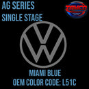 Tamco Paint Volkswagen Miami Blue Code L51C OEM AG Series Single Stage