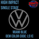 Tamco Paint Volkswagen Miami Blue Code L51C OEM High impact Single Stage