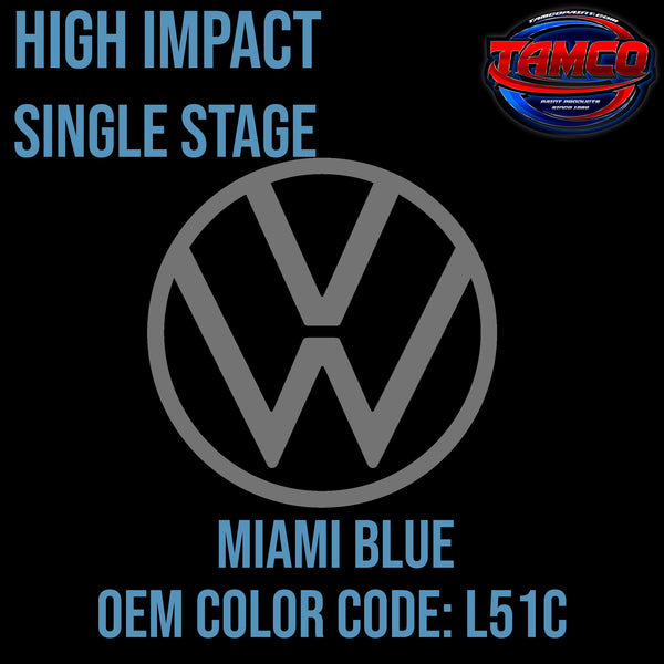 Tamco Paint Volkswagen Miami Blue Code L51C OEM High impact Single Stage