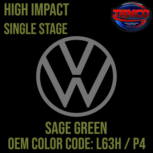 Tamco Paint Volkswagen Sage Green Code L63H / P4 OEM High Impact Single Stage