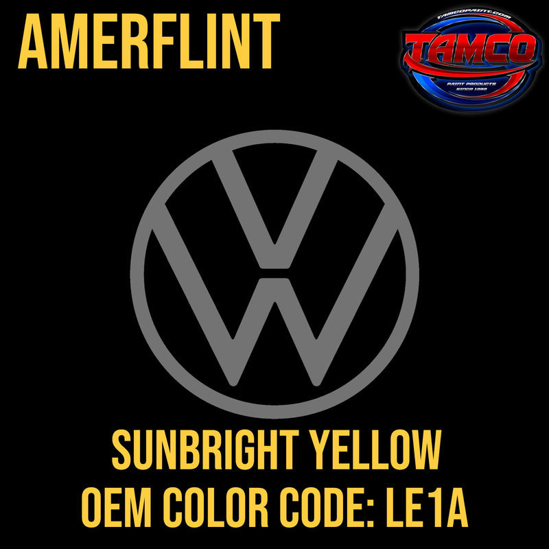 Tamco Paint Volkswagen Sunbrite Yellow Code OEM Amerflint II Series Single Stage