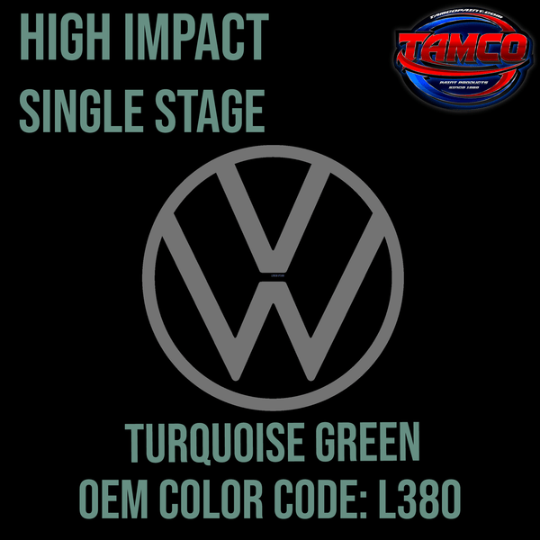 Tamco Paint Volkswagen Turquoise Green Code L380 OEM High Impact Series Single Stage
