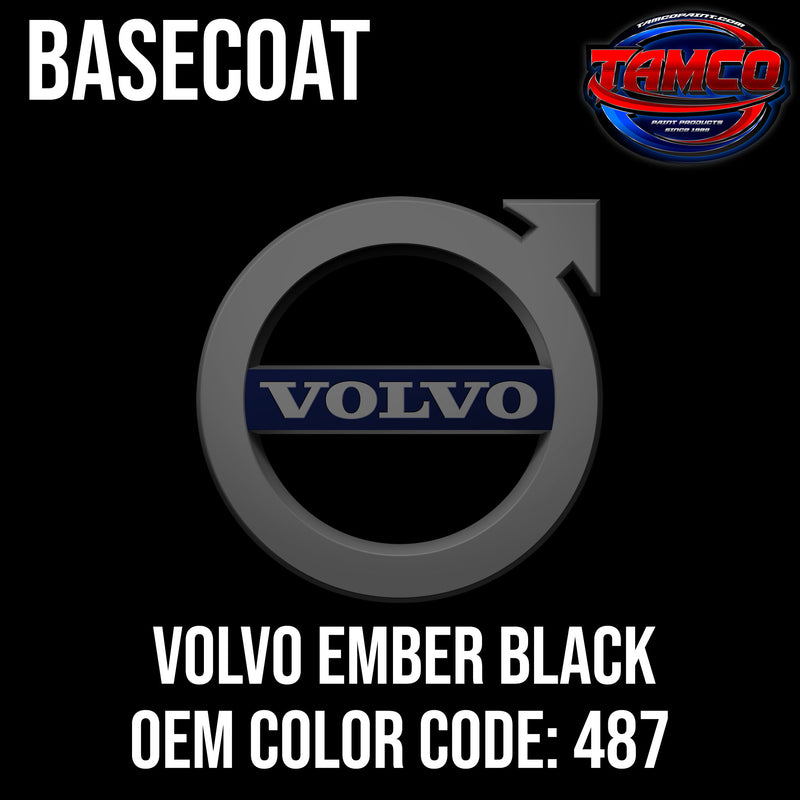 Volvo Ember Black | 487 | 2008-2016 | OEM Basecoat