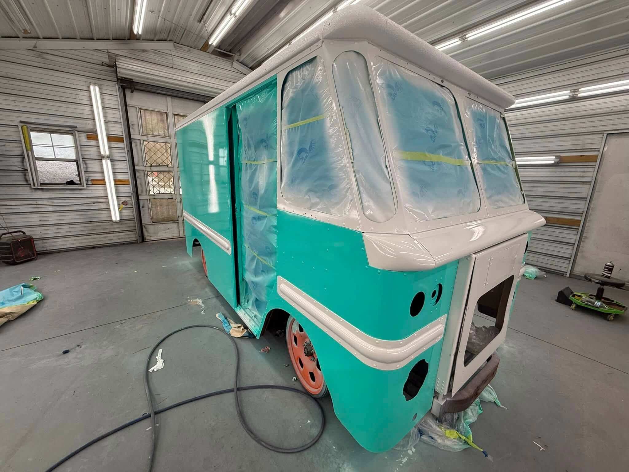 Tamco Paint Winter Green Pearl AG Series Single Stage on 1961 Ford Box Truck