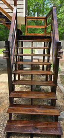 Tamco Paint Woodland Stain on Wooden Stairs