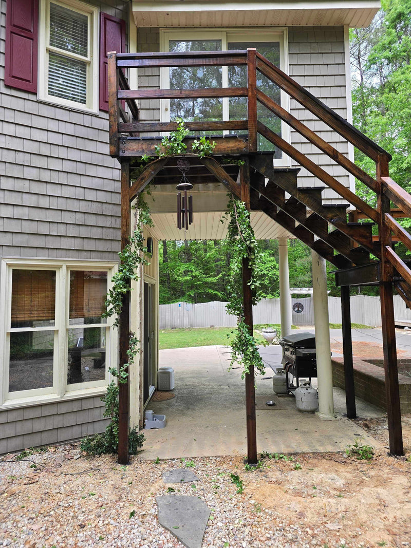 Tamco Paint Woodland Stain on Wooden Stairs
