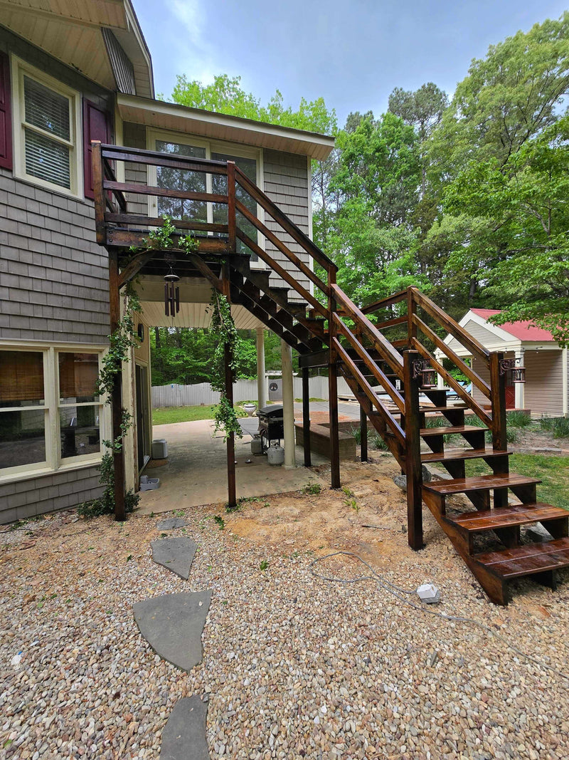Tamco Paint Woodland Stain on Wooden Stairs