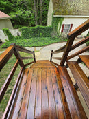 Tamco Paint Woodland Stain on Wooden Stairs