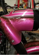Tamco Paint You Cant Sit With Us Pink on Harley Davidson