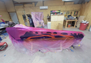 Tamco Paint You Cant Sit With Us Pink on 2002 Miller 4 Link Dragster