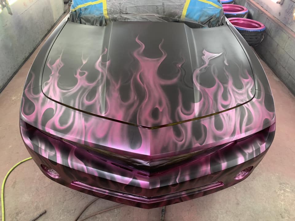 Tamco Paint You Cant Sit With Us Pink and Candy Concentrates in Chevrolet Camaro