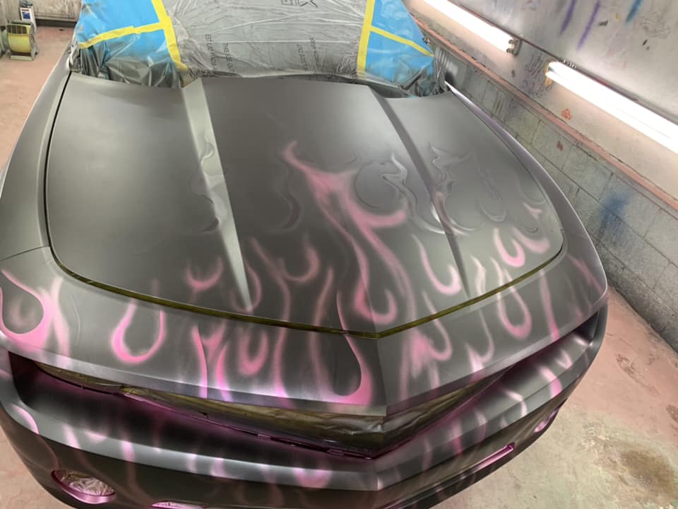 Tamco Paint You Cant Sit With Us Pink and Candy Concentrates in Chevrolet Camaro