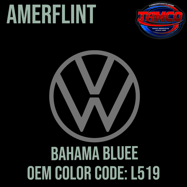 Tamco Paint Volkswagen Bahama Blue Code L519  OEM Amerflint II Series Single Stage