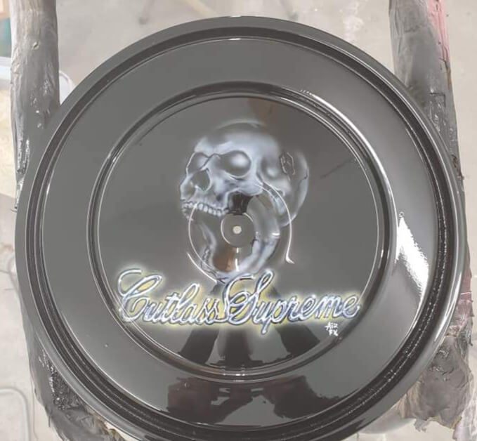 Tamco Concentrate Metal Grey Single Snorkel Air Cleaner Skull Design