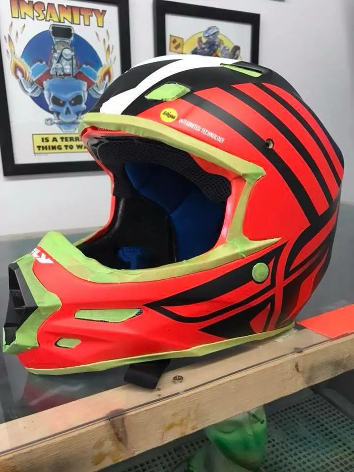 Tamco Paint HC7677 Hi-Impact Clearcoat Kit on Custom Helmet