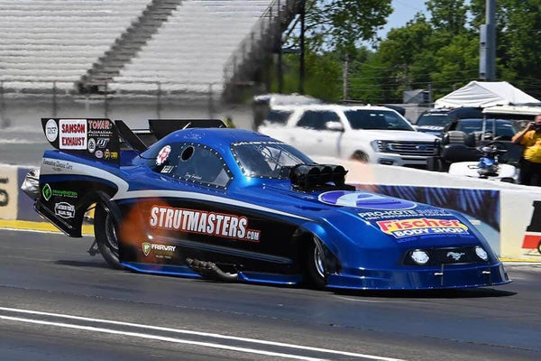 Bluetiful Metallic Custom Color C8 Vette funny car