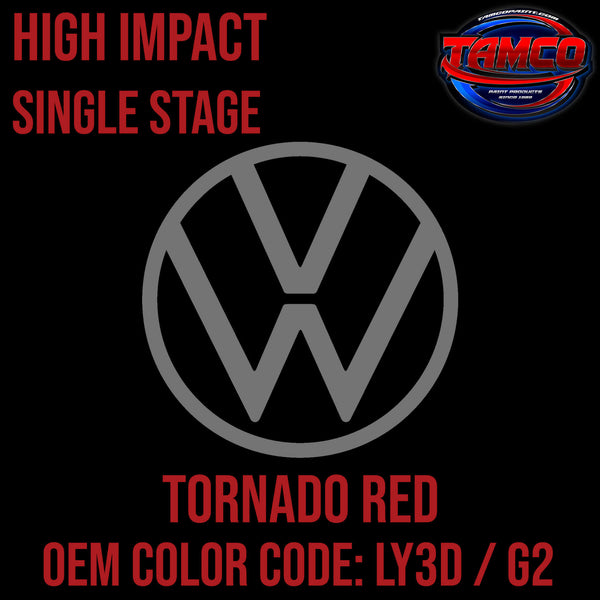 Tamco Paint Volkswagen Tornado Red Code LY3D / G2 OEM High Impact Single Stage