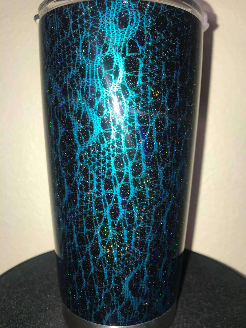 caribbean current glittery tumbler