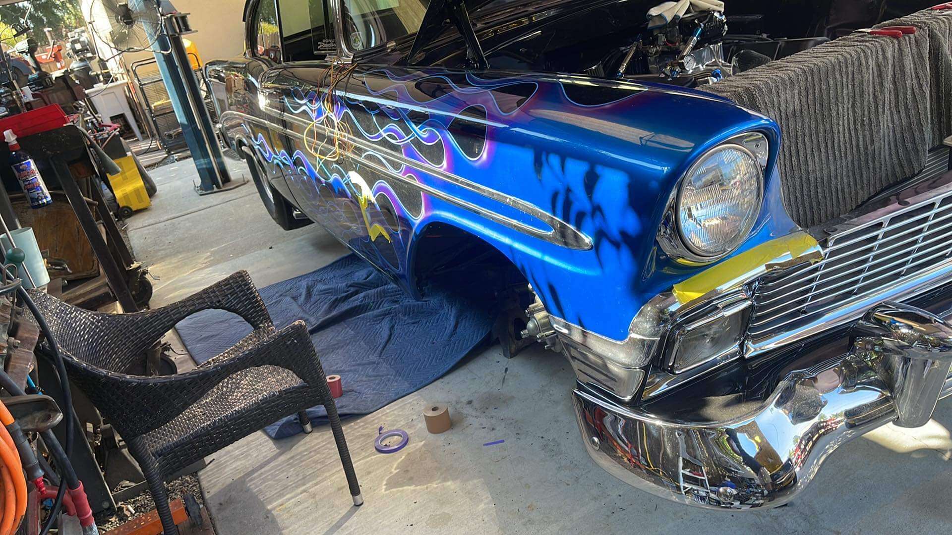 Blazin Blue 1957 Chevrolet Bel air