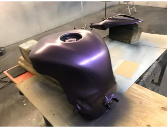 Tamco Paint Stellar Violet in Motorcycle Gas Tank