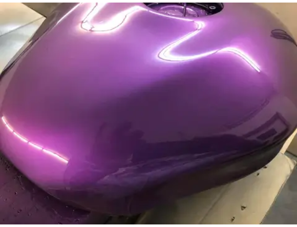 Tamco Paint Stellar Violet in Motorcycle Gas Tank