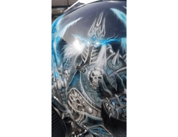 Tamco Paint Tamco Intensity Patriot Blue in Yamaha V Star 1100