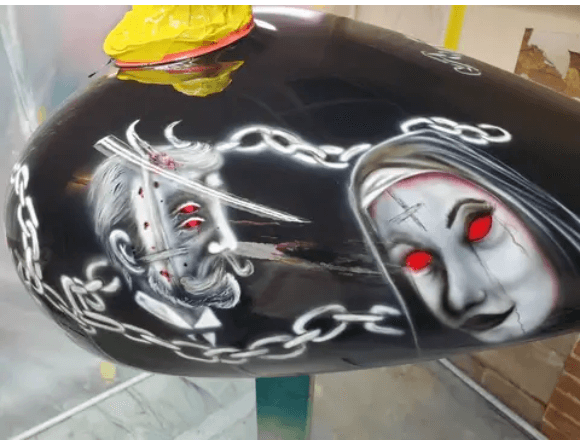 Tamco Paint Intensity Chalk White in Motorcycle Gas Tank
