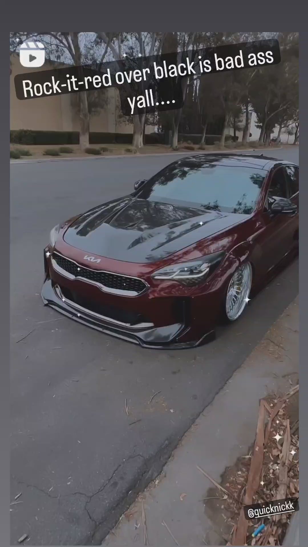 Tamco Paint Rock It Red on Kia Stinger