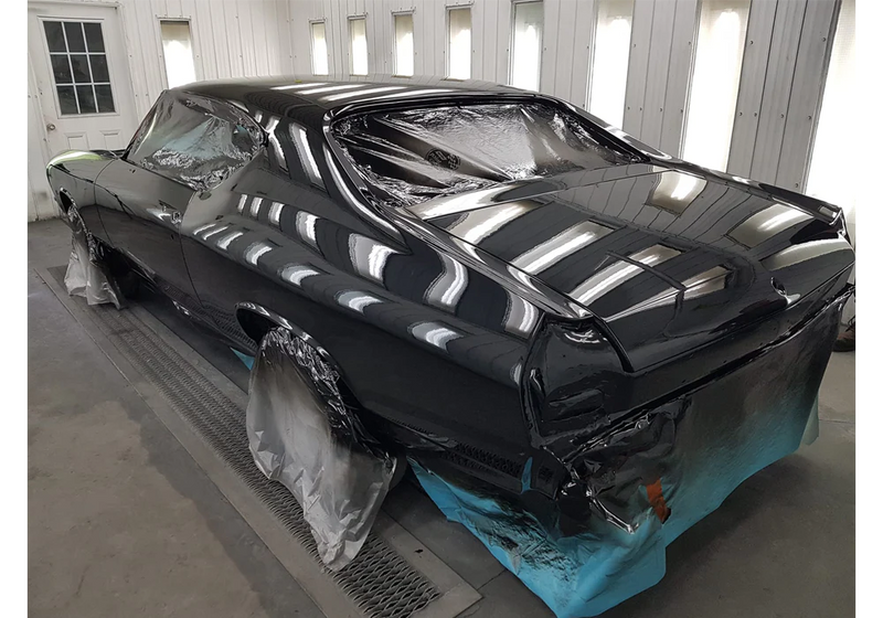 Black Speed Shape - Car Shape - test panel - Paint Spray Outs