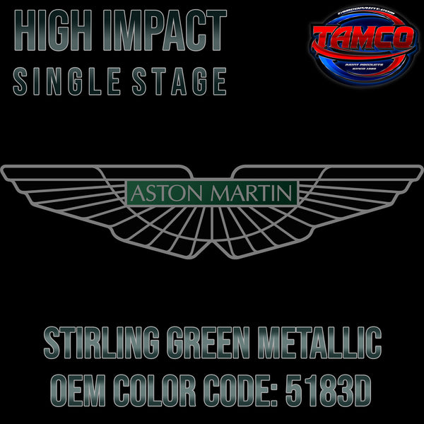 Aston Martin Stirling Green Metallic | 183D | 2017-2019 | OEM High Impact Single Stage
