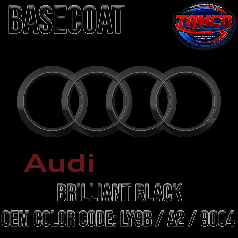 Audi Brilliant Black | LY9B / A2 / 9004 | 1989-2022 | OEM Basecoat