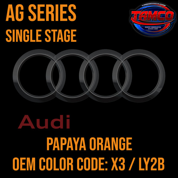Audi Papaya Orange | LY2B / X3 | 2004-2006 | OEM AG Series Single Stage