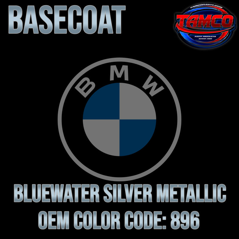 BMW Bluewater Silver Metallic | 896 | 2002-2014 | OEM Basecoat