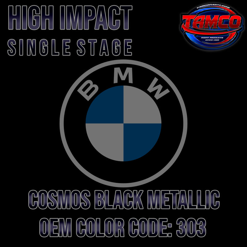 BMW Cosmos Black Metallic | 303 | 1994-2004 | OEM High Impact Single Stage