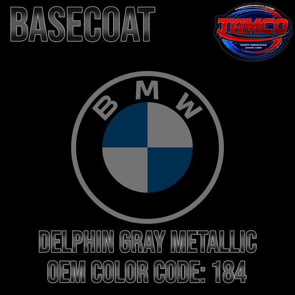 BMW Delphin Gray Metallic | 184 | 1983-1990 | OEM Basecoat