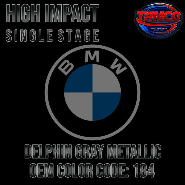 BMW Delphin Gray Metallic | 184 | 1983-1990 | OEM High Impact Single Stage