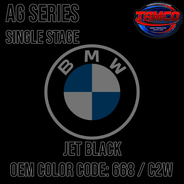BMW Jet Black | 668 / C2W | 1991-2022 | OEM AG Series Single Stage