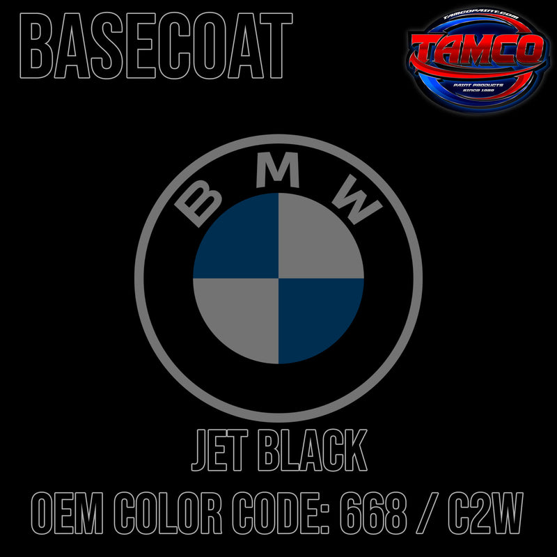 BMW Jet Black | 668 / C2W | 1991-2022 | OEM Basecoat