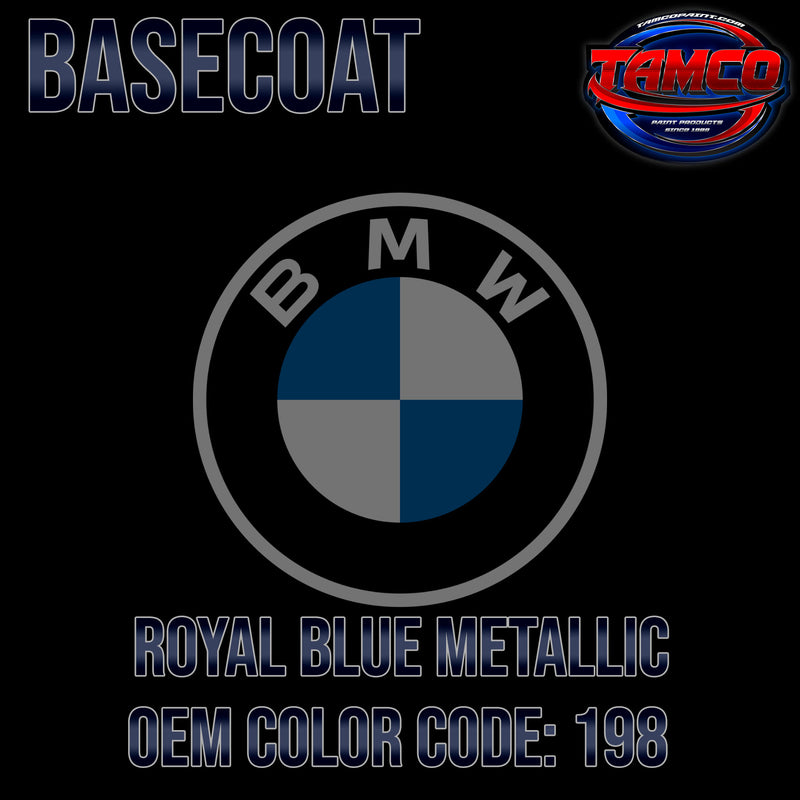 BMW Royal Blue Metallic | 198 | 1987-1990 | OEM Basecoat