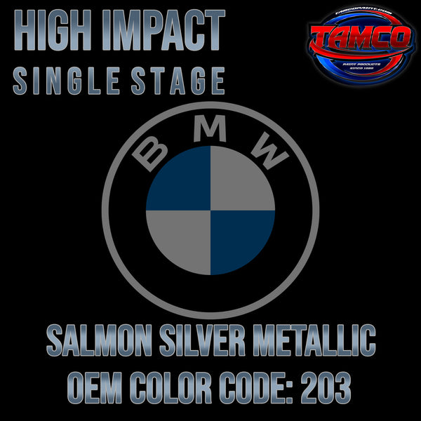 BMW Salmon Silver Metallic | 203 | 1987-1991 | OEM High Impact Single Stage