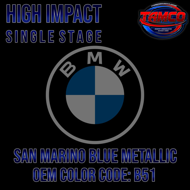 BMW San Marino Blue Metallic | B51 | 2012-2021 | OEM High Impact Single Stage