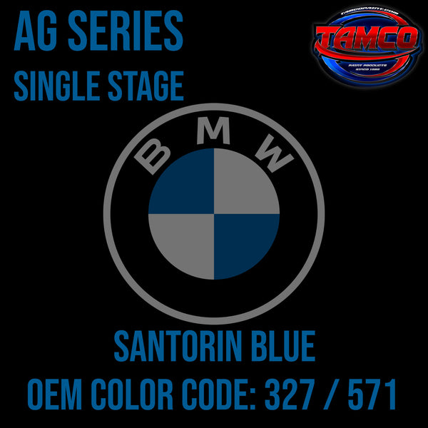 BMW Santorin Blue | 327 / 571 | 2000 | OEM AG Series Single Stage