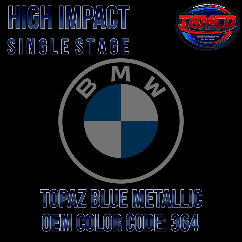 BMW Topaz Blue Metallic | 364 | 1998-2003 | OEM High Impact Single Stage