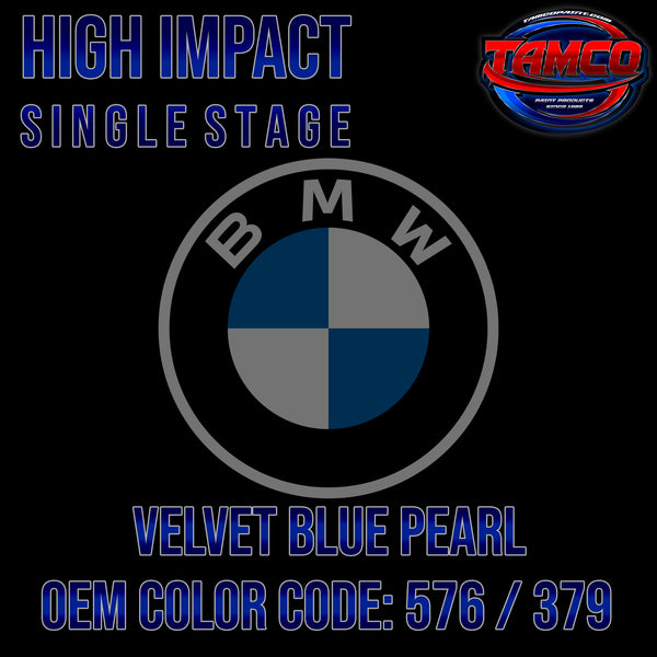 BMW Velvet Blue Pearl | 576 / 379 | 1997-2000 | OEM High Impact Single Stage