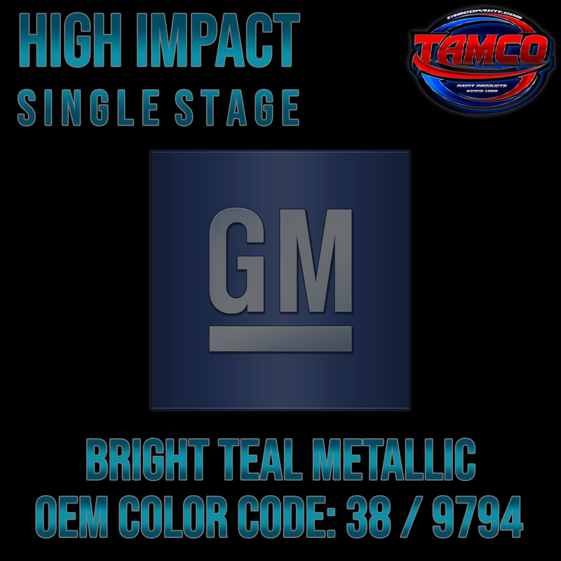GM Bright Teal Metallic | 38 / 9794 | 1993-1996 | OEM High Impact Single Stage