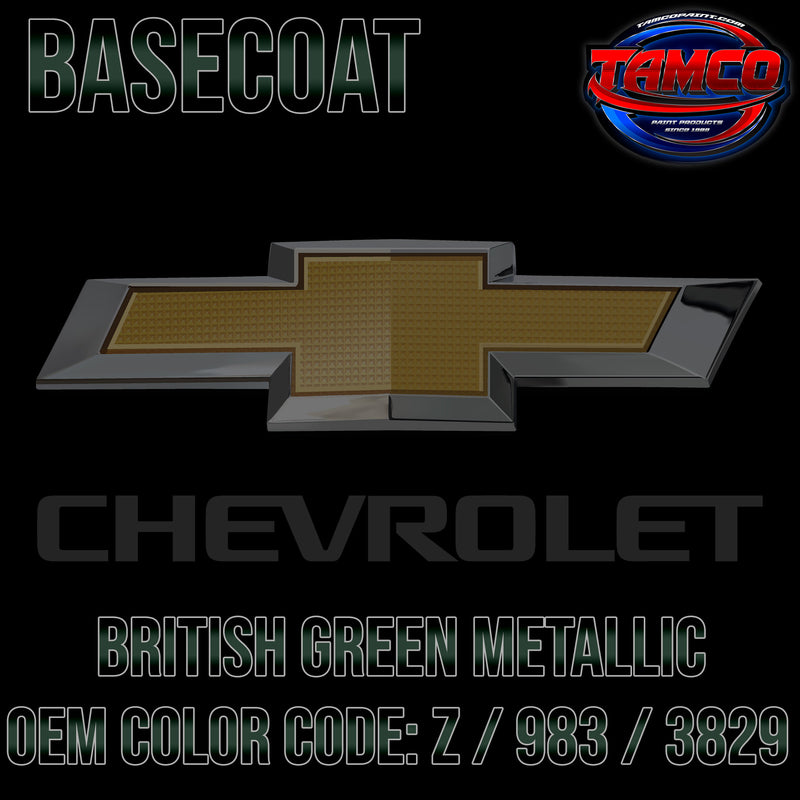 Chevrolet British Green Metallic | Z / 983 / 3829 | 1968 | OEM Basecoat