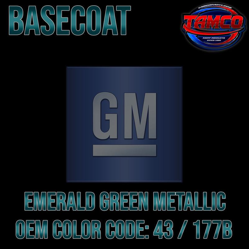 GM Emerald Green Metallic | 43 / 177B | 1995-2000 | OEM Basecoat