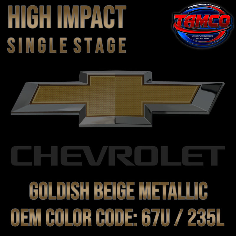 Chevrolet Goldish Beige Metallic | 67U / 235L | 2004-2007 | OEM High Impact Single Stage